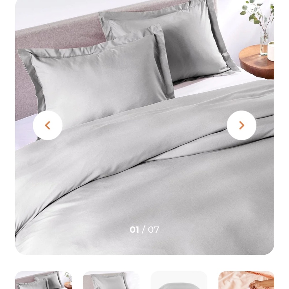 Peachskin duvet cover plus 2 pillowcase. King